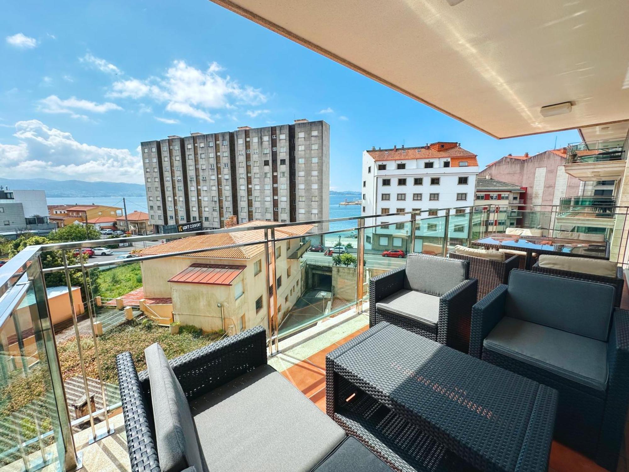 Apartamento Carabuxeira Playa Sanxenxo Exteriör bild